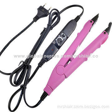 Loof fusion hair extension iron, adjustable temperature connector professional salon model